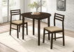Bucknell 3-piece Dining Set with Drop Leaf Cappuccino and Tan image