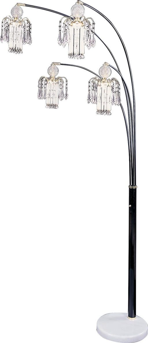 Maisel Floor Lamp with 4 Staggered Shades Black image