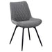 Diggs Upholstered Tufted Swivel Dining Chairs Grey and Gunmetal (Set of 2) image