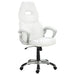 Bruce Adjustable Height Office Chair White and Silver image