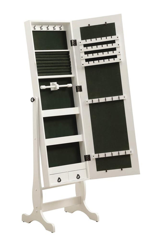 Batista Jewelry Cheval Mirror with Drawers White image