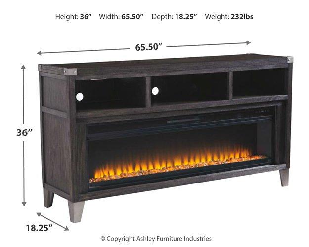 Todoe 65" TV Stand with Electric Fireplace