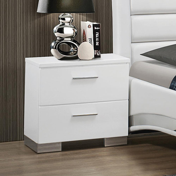 Felicity Contemporary Two Drawer Nightstand