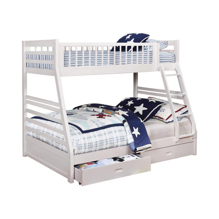 Ashton White Twin over Full Bunk Bed