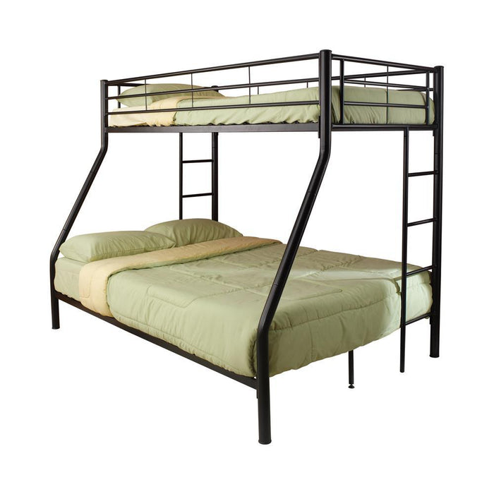 G460062B Contemporary Black Twin Over Full Bunk Bed