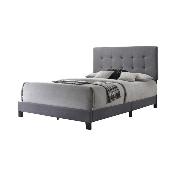 Mapes Tufted Upholstered Queen Bed Grey